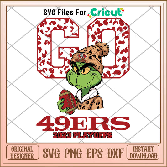Grinch Go 49ers 2023 Playoffs SVG, san francisco 49ers​ svg
