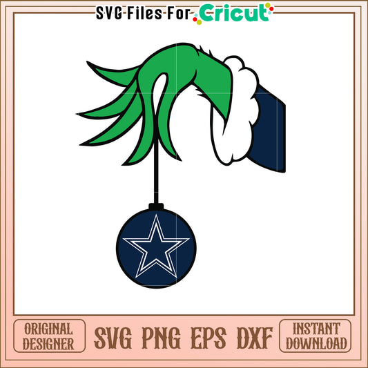 Grinch Hand Dallas Cowboys SVG