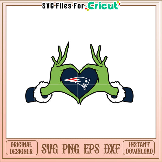 Grinch Heart Patriots SVG Design