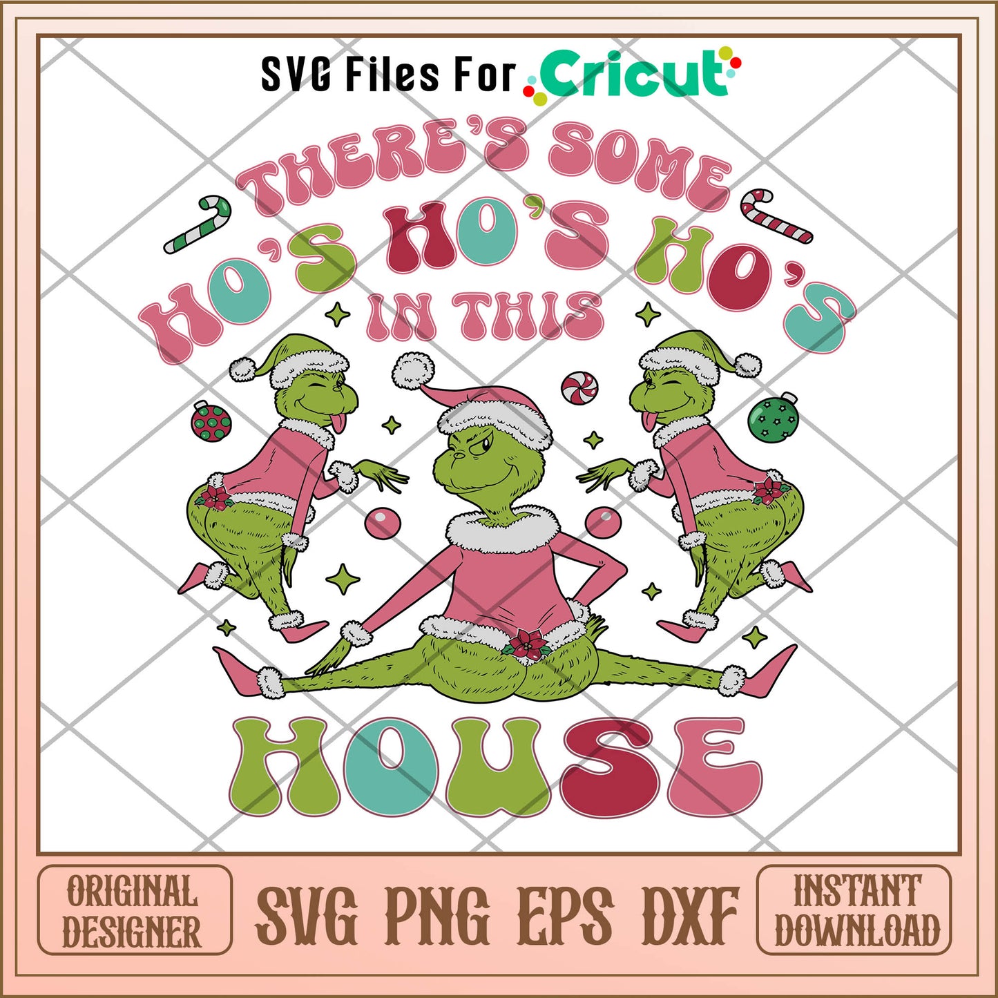Grinch Ho Ho Ho In This House SVG, funny grinch pictures​ svg