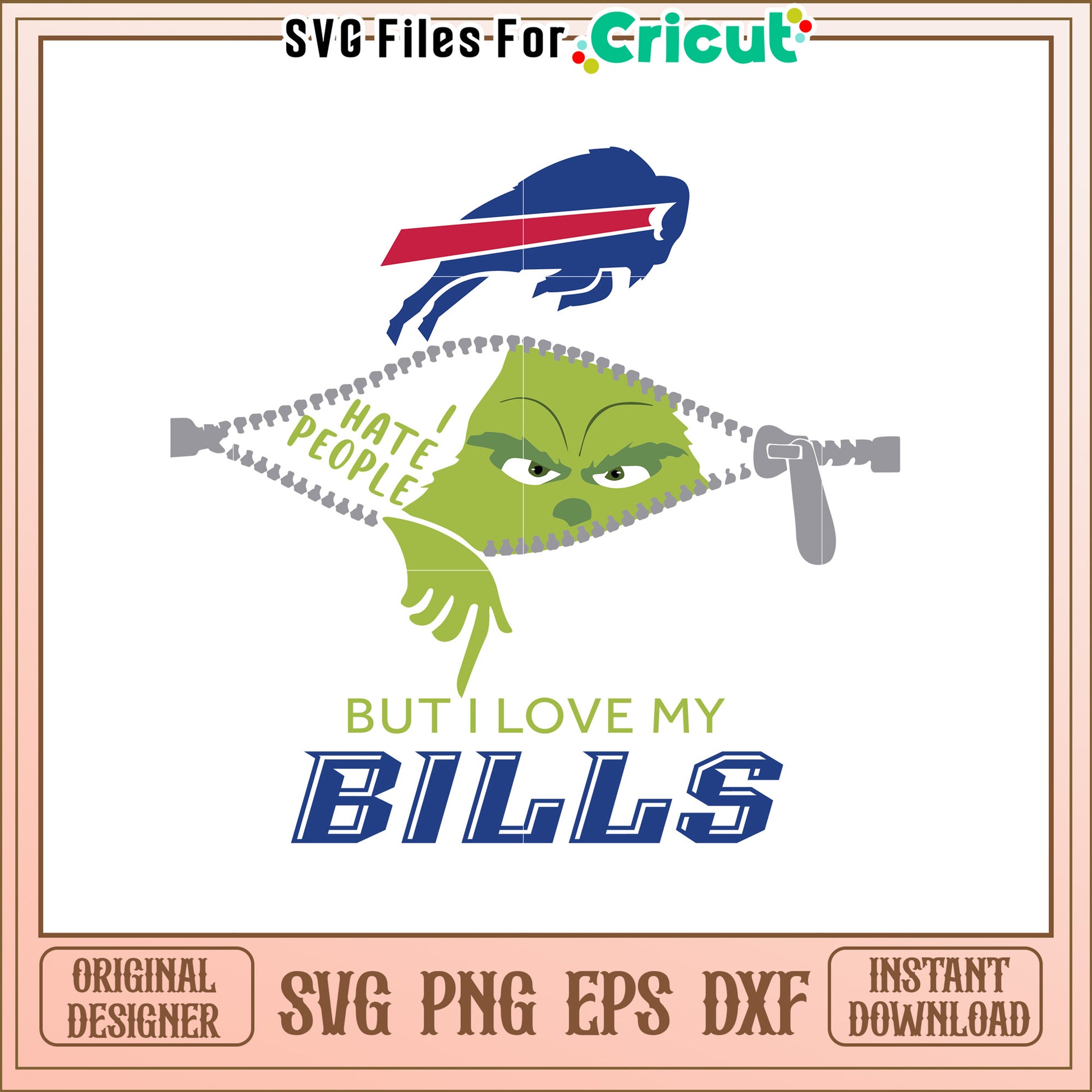 Grinch Inspired Buffalo Bills SVG Design for Fans