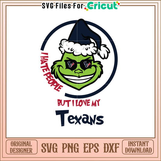 Grinch Inspired SVG Design for Texans Fans Fun