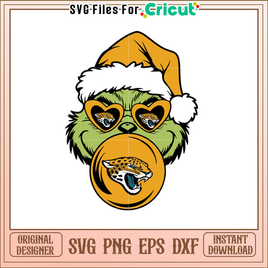 Grinch Jaguar Christmas SVG Design