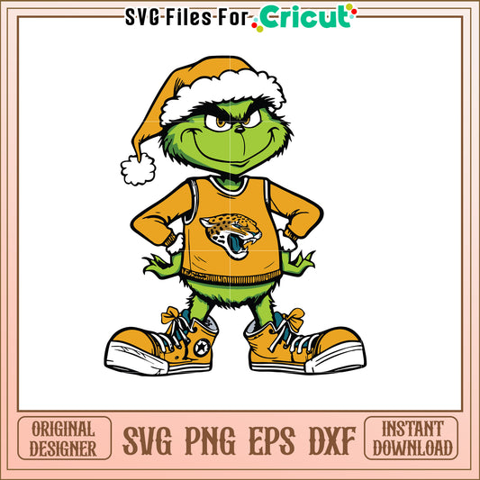 Grinch Jaguars Christmas SVG Design