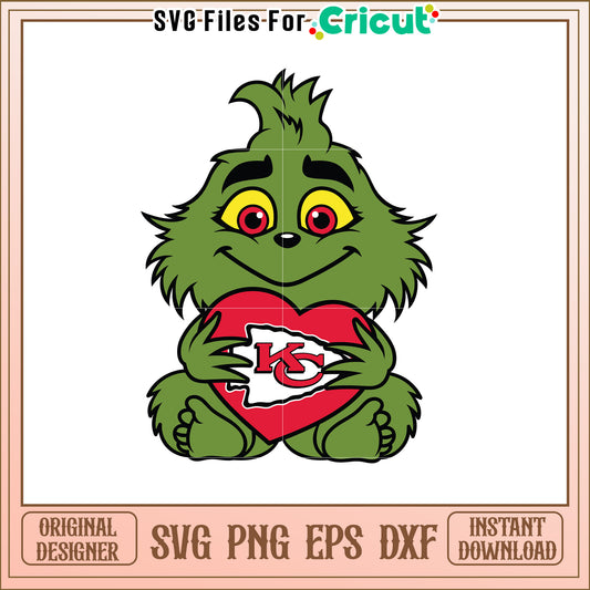Grinch KC Chiefs SVG Design