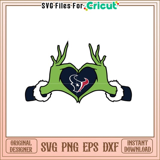 Grinch Loves Texans SVG Design