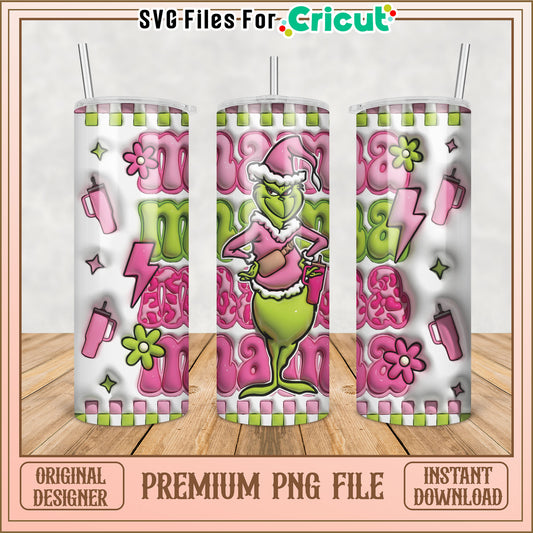 Grinch Mama PNG Sublimation Design