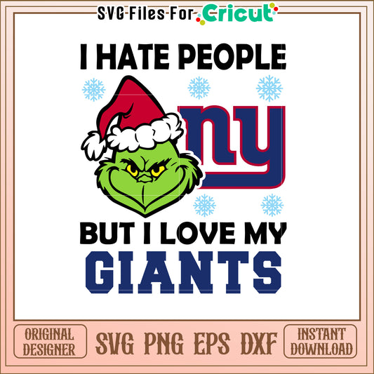 Grinch NY Giants Christmas SVG