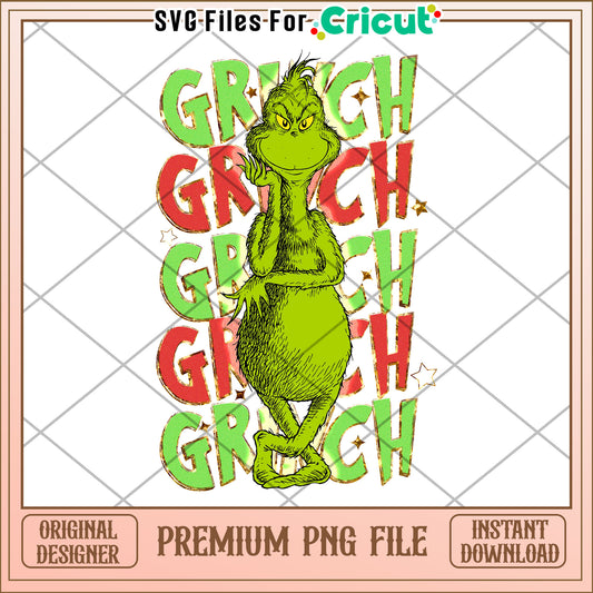 Grinch PNG Sublimation Design Instant Download