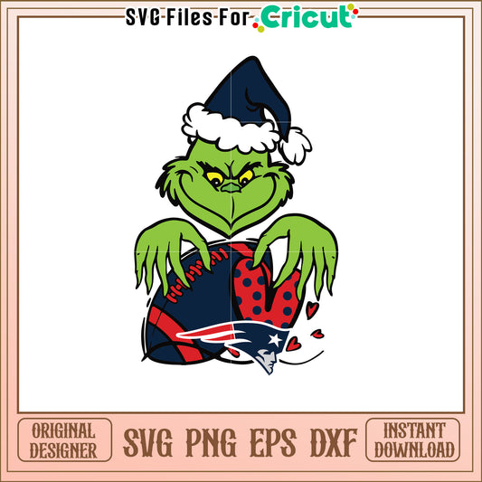 Grinch Patriots Christmas SVG
