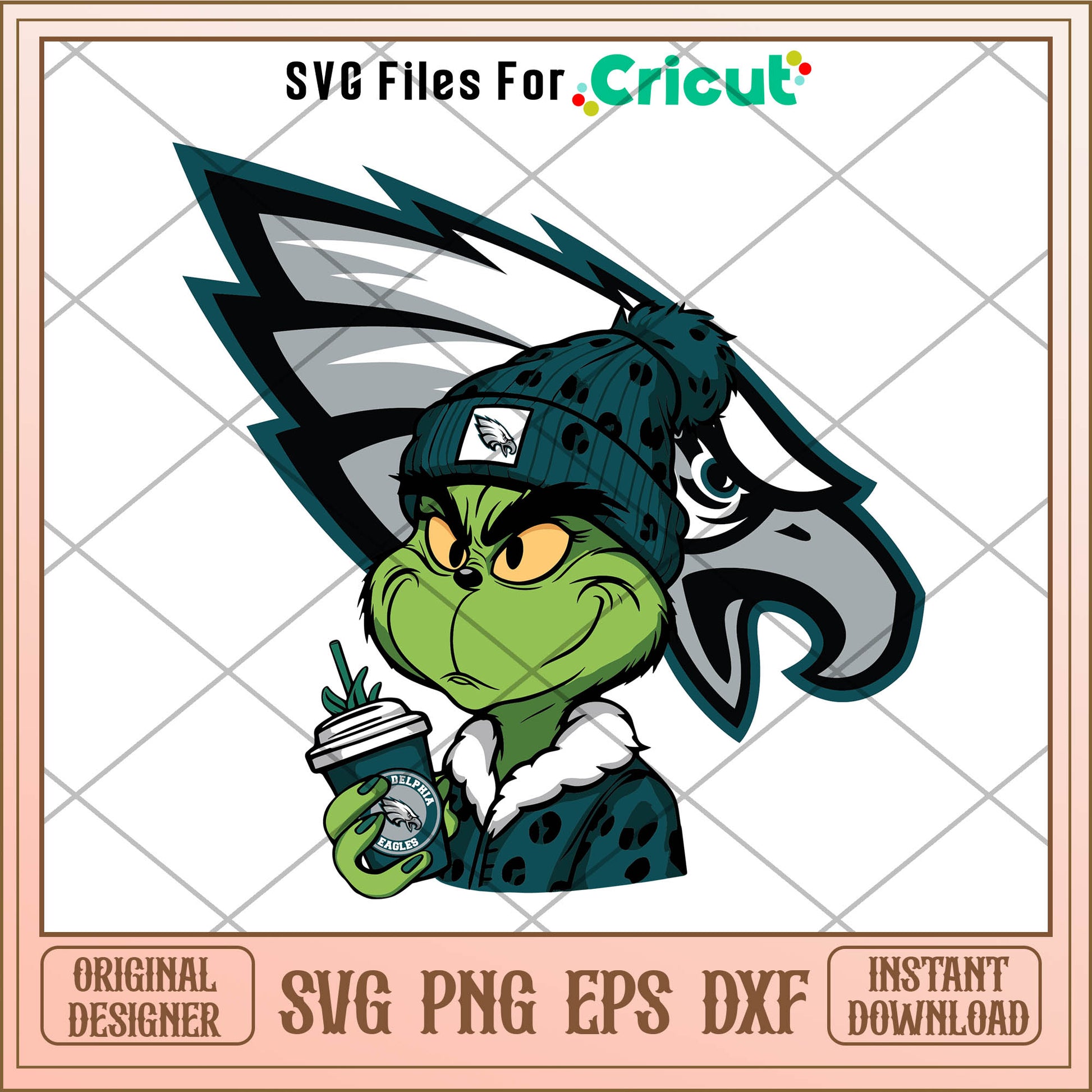Grinch Philadelphia Eagles Svg, american eagle.grinch​ svg