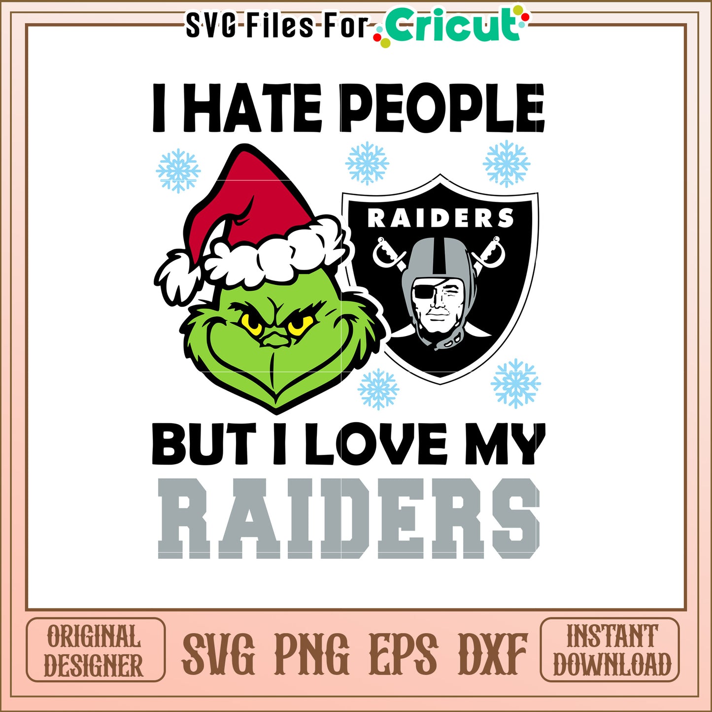 Grinch Raiders SVG Christmas Design
