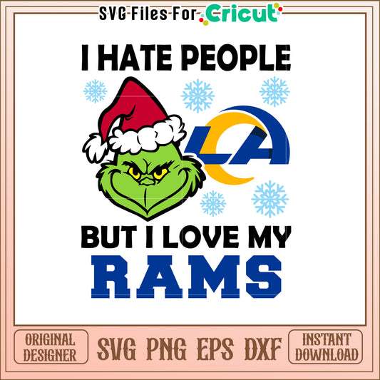 Grinch Rams Christmas SVG Design