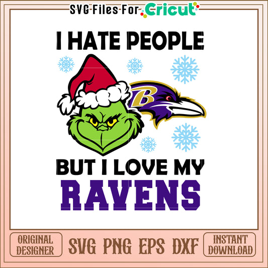 Grinch Ravens SVG Design