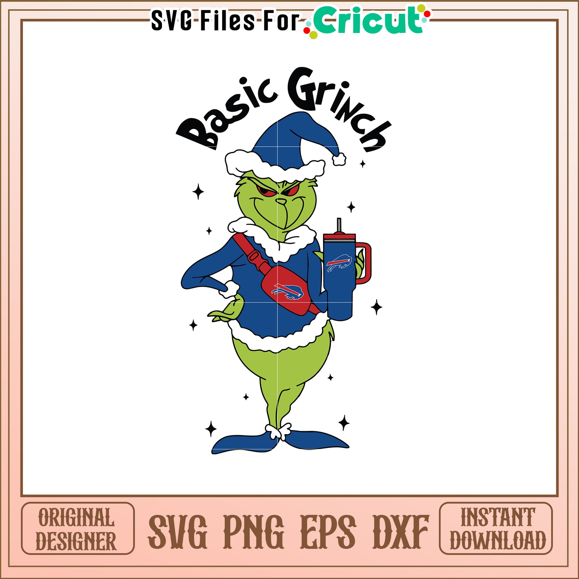 Grinch SVG Buffalo Bills Design