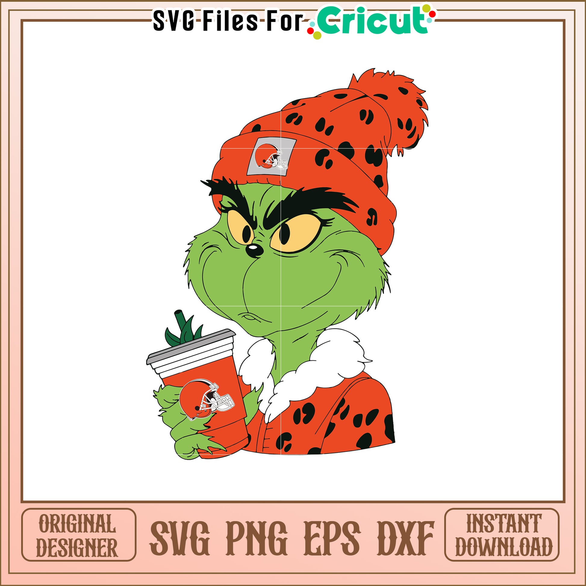 Grinch SVG Design Browns Football