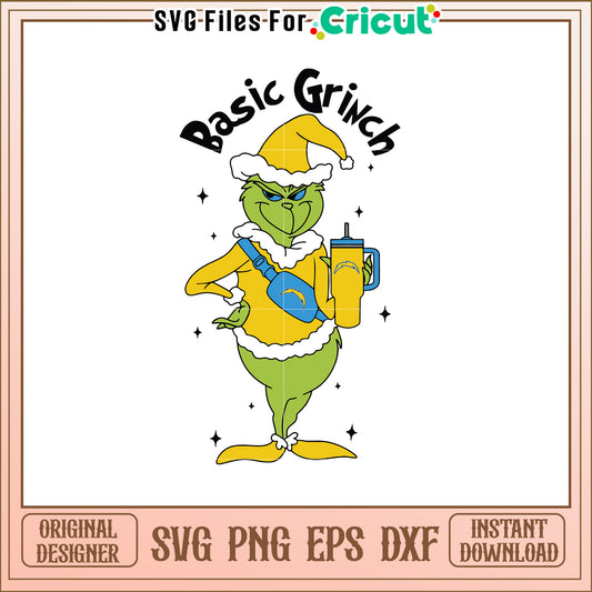 Grinch SVG Design Chargers Fan Art