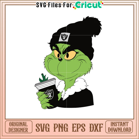 Grinch SVG Design Cool Raider Themed Artwork