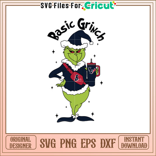 Grinch SVG Design Houston Texans