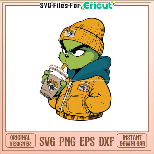 Grinch SVG Design Jacksonville Jaguars