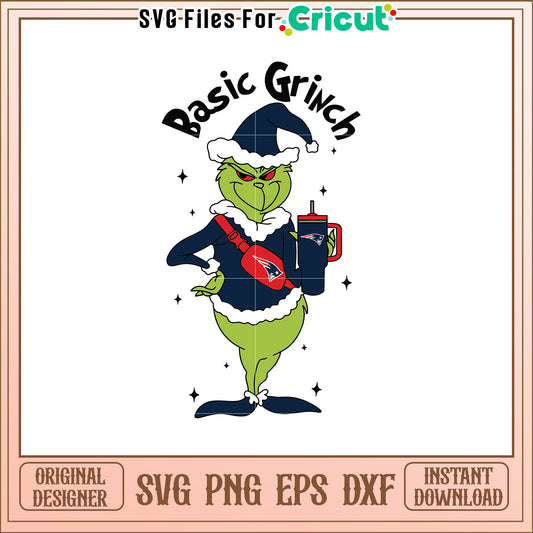 Grinch SVG Design Patriots Fan