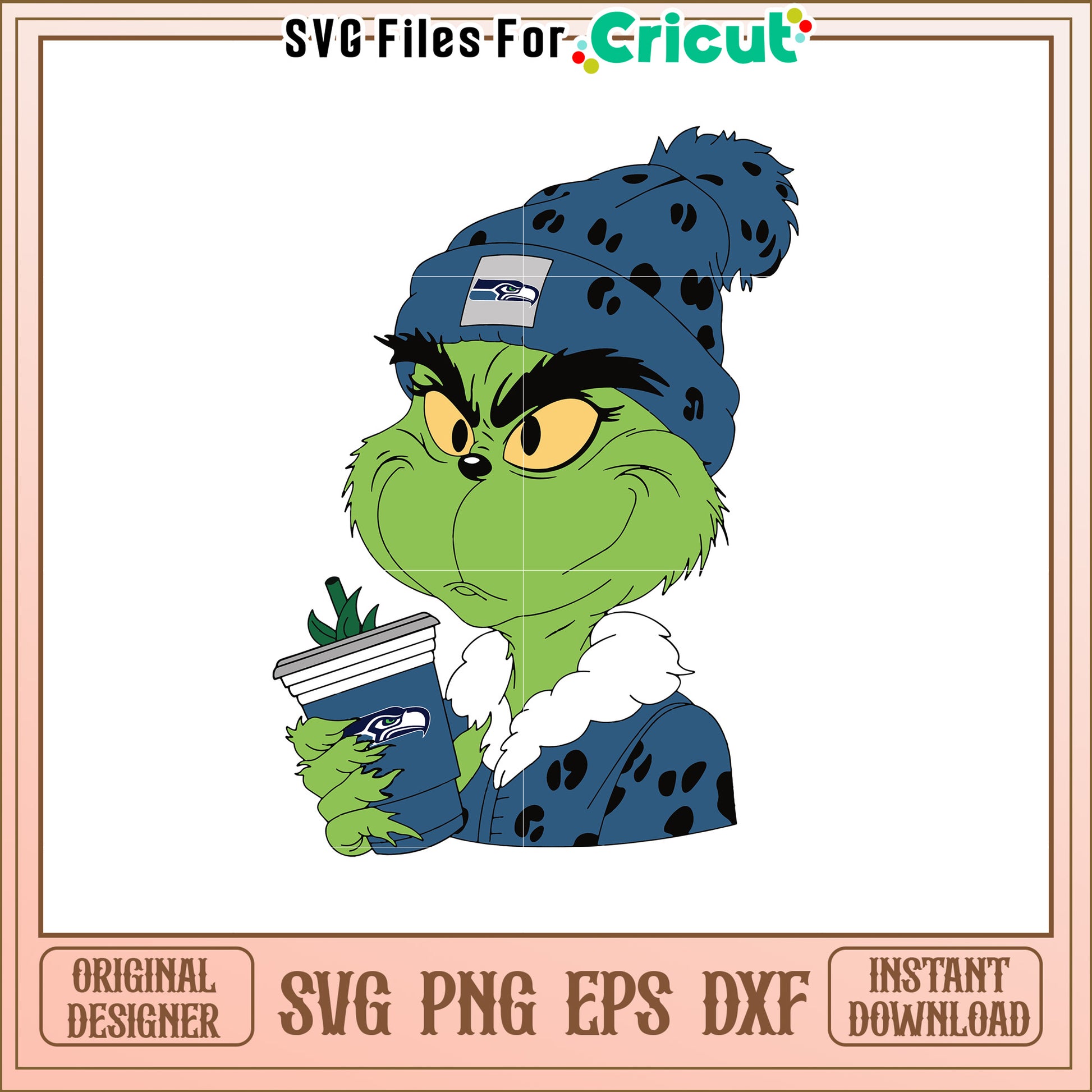 Grinch SVG Seahawks Design