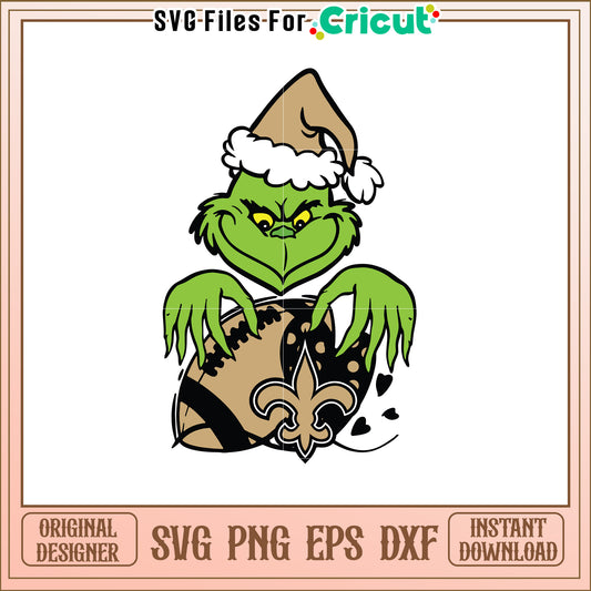 Grinch Saints Football SVG Design