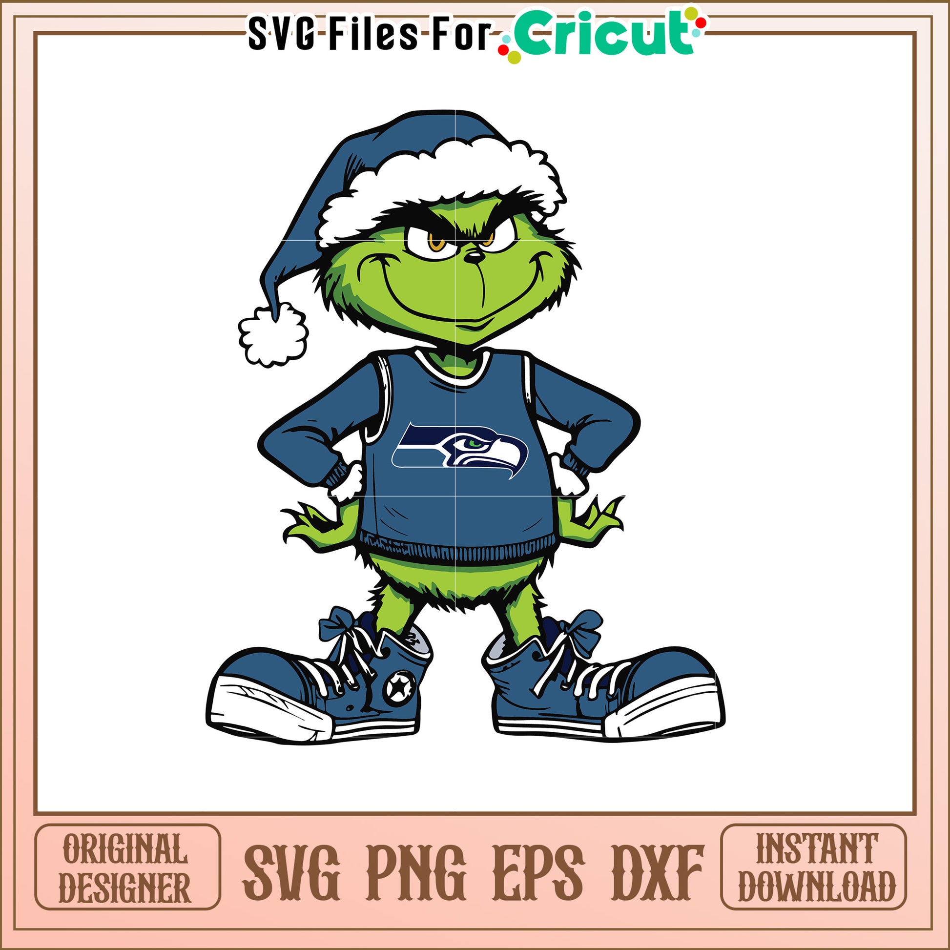 Grinch Seattle Seahawks SVG Design