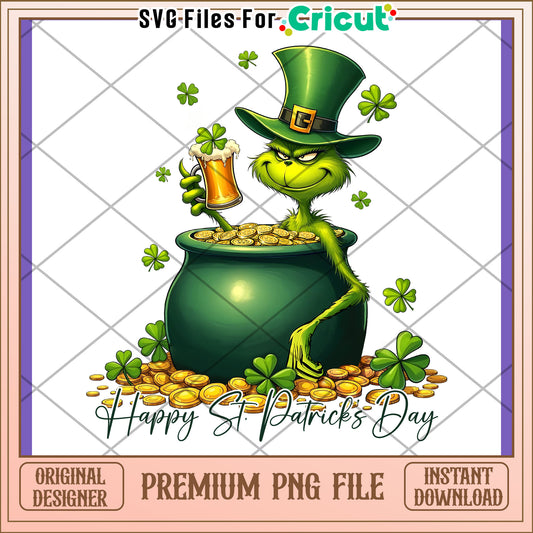 Grinch St Patricks Day PNG Design