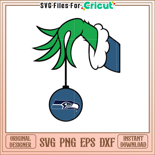 Grinch Stealing Seahawks SVG