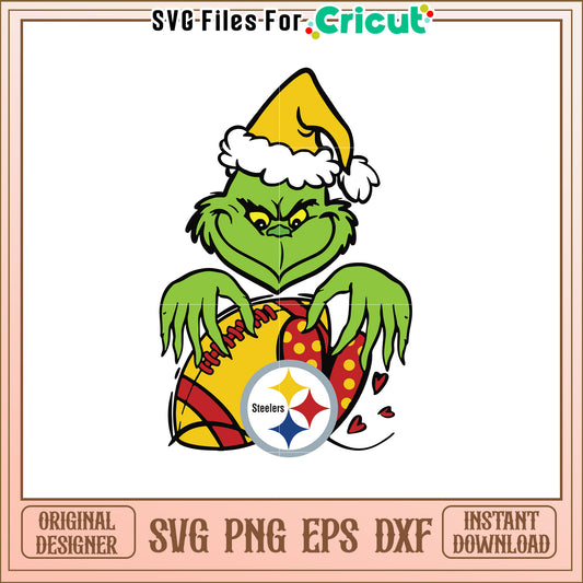Grinch Steelers SVG Football Design