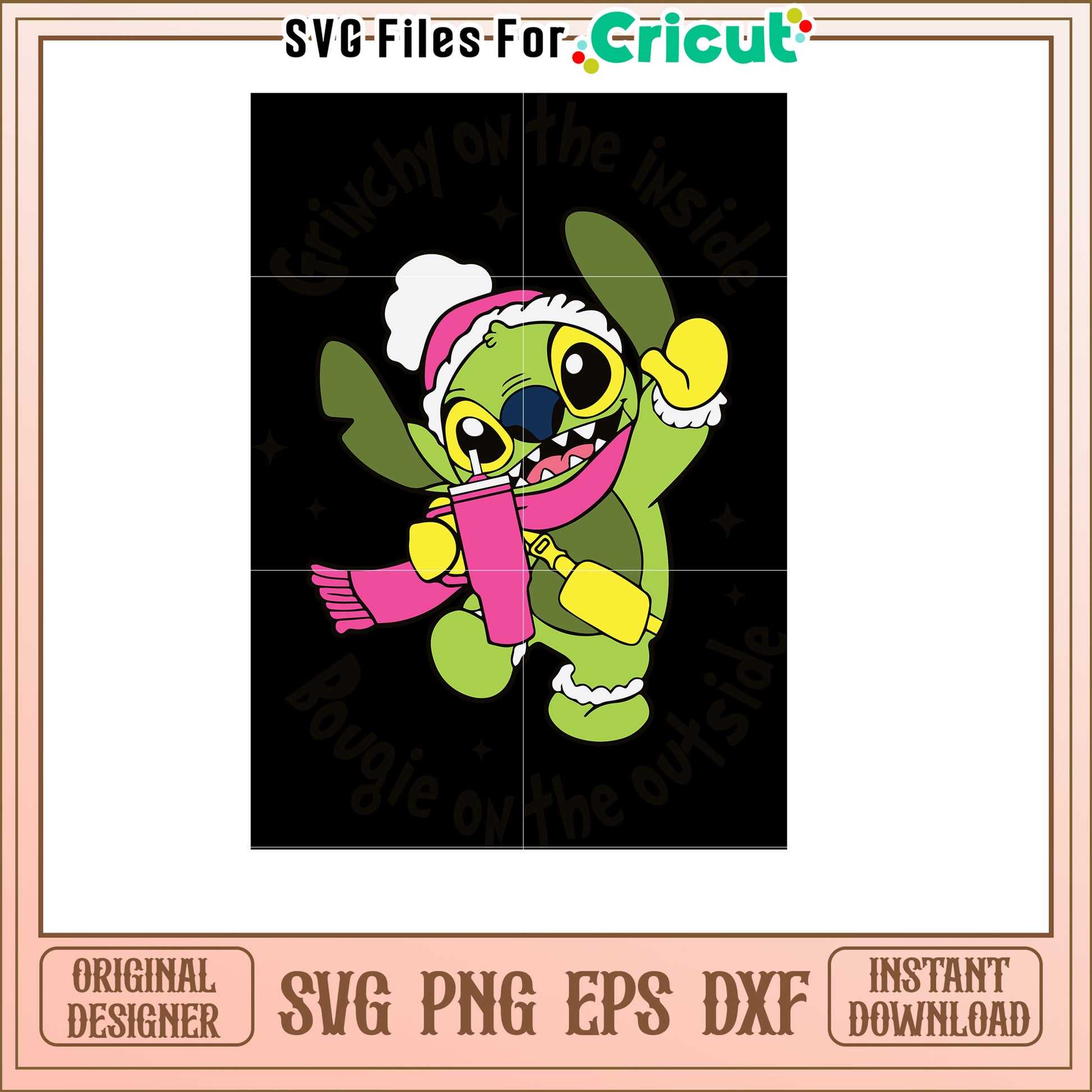 Grinch Stitch SVG Christmas Design