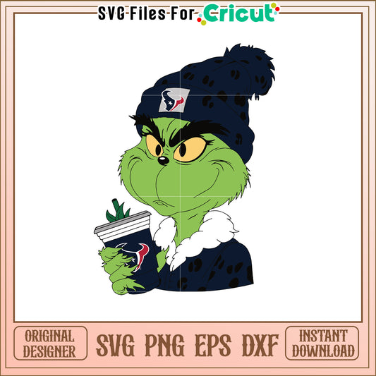 Grinch Texans Football SVG Design