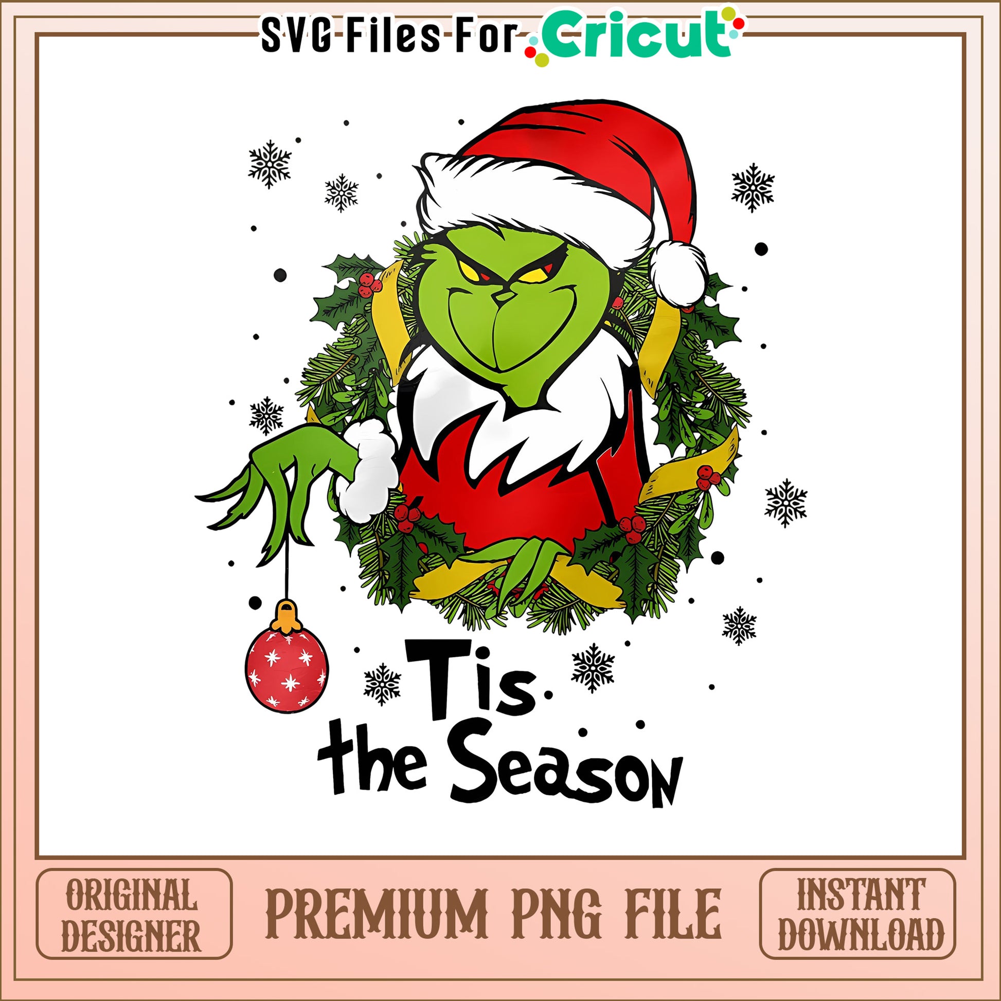 Grinch Tis season christmas png, new grinch cartoon png