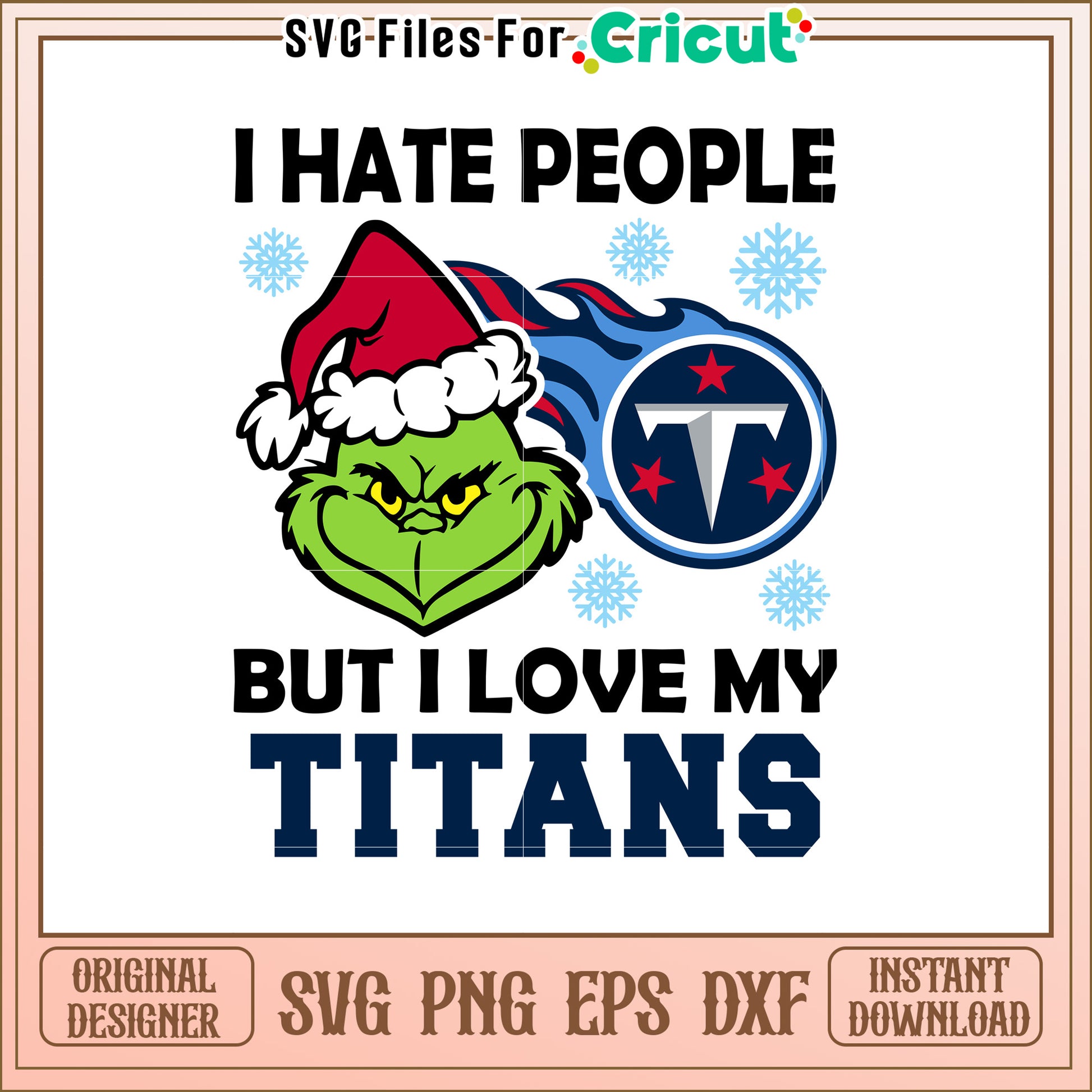 Grinch Titans Christmas SVG Design