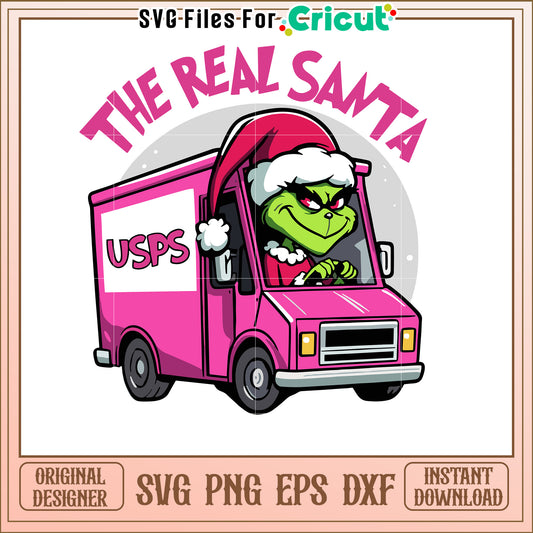 Grinch USPS Christmas SVG