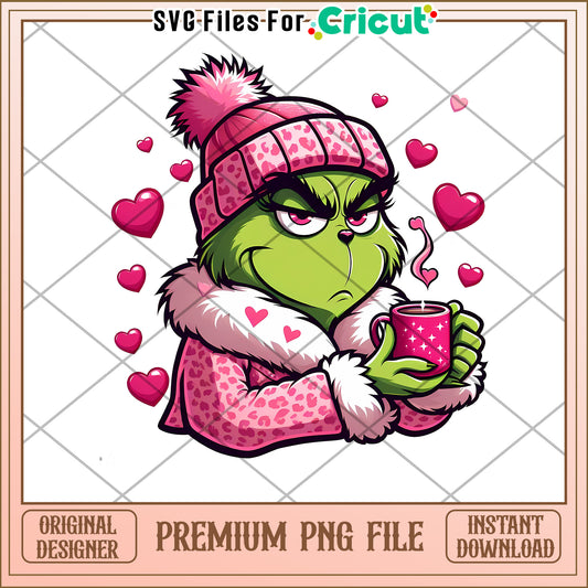 Grinch Valentine's Day PNG Sublimation