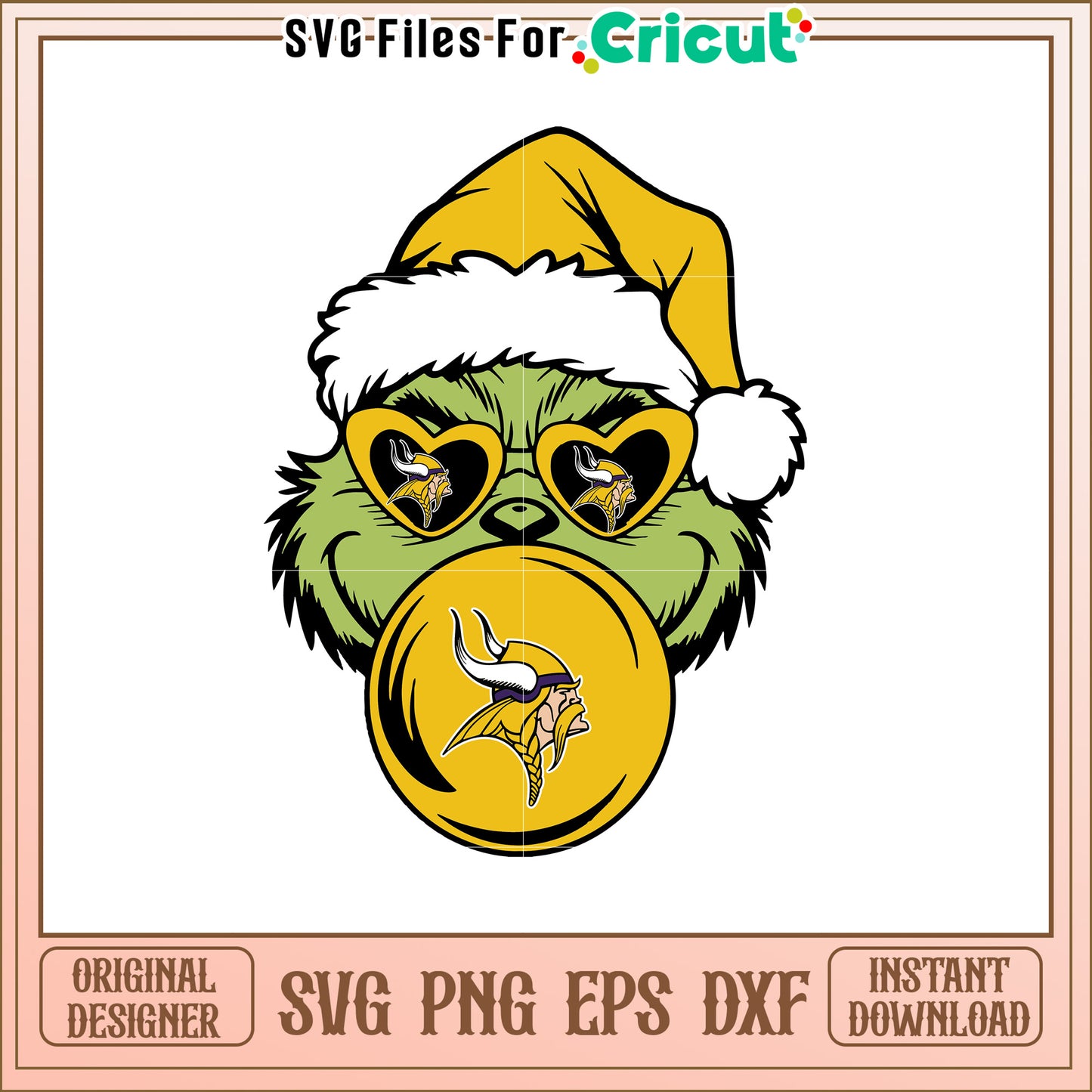Grinch Vikings Christmas SVG Design