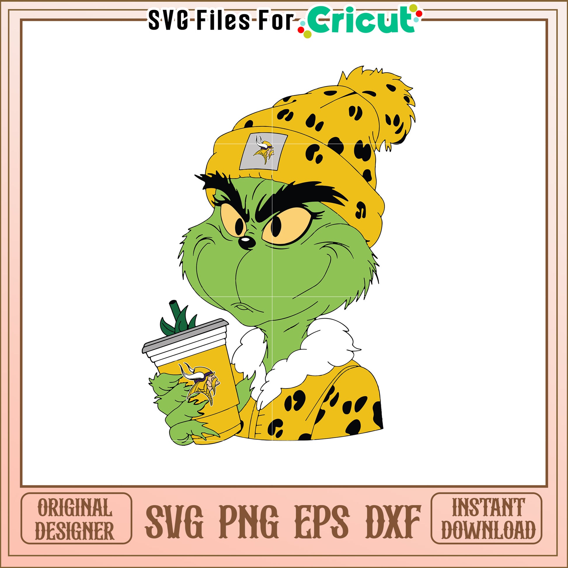 Grinch Vikings SVG Design Download