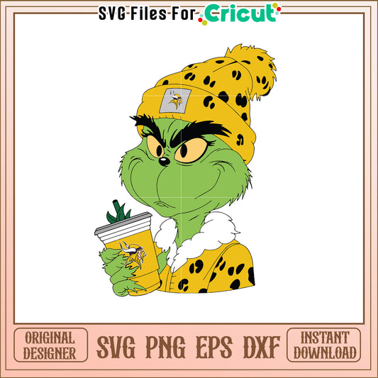 Grinch Vikings SVG Design Download