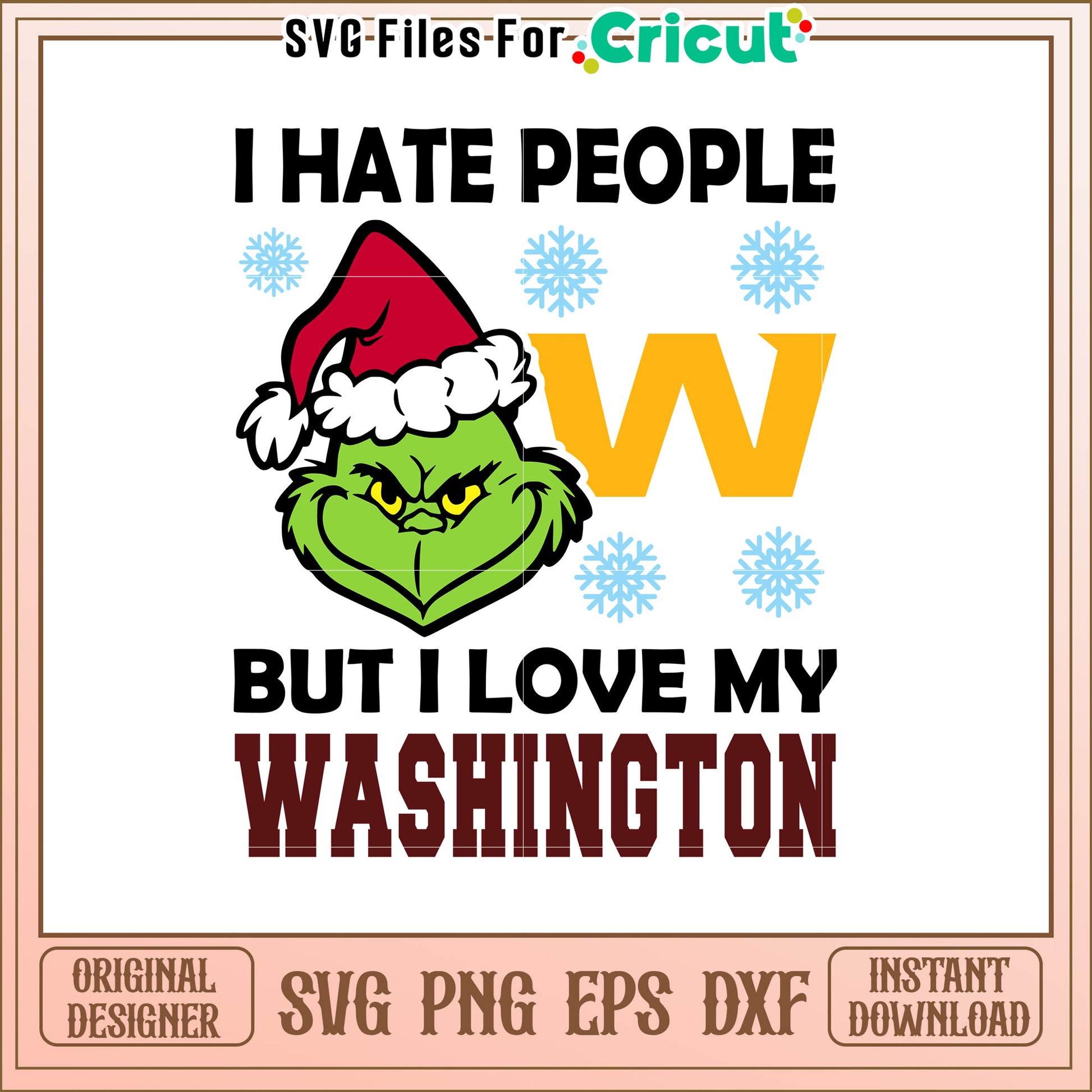 Grinch Washington SVG Design, Christmas