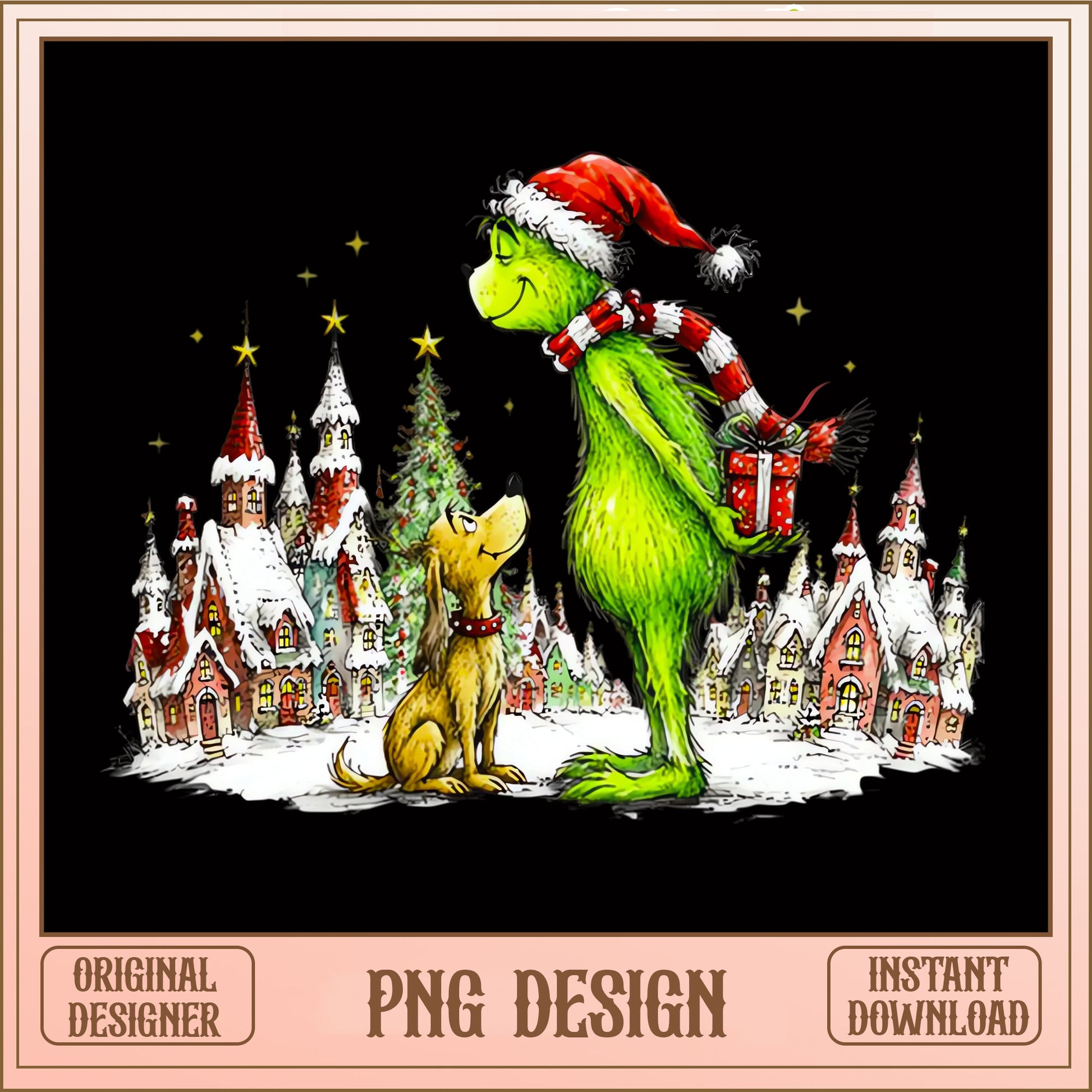 Grinch And Max Christmas PNG, Grinch Christmas PNG, Holiday PNG
