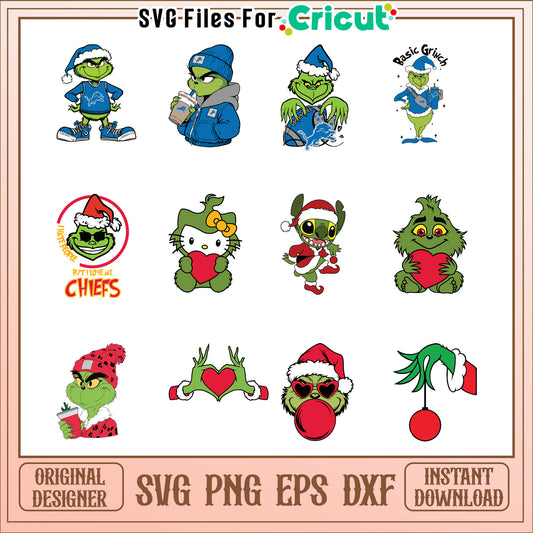 Grinch & Friends SVG Bundle Instant Download