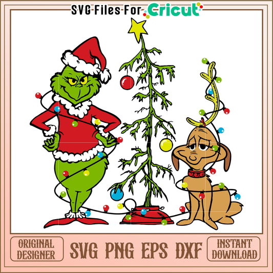Grinch & Max Christmas SVG Design Download