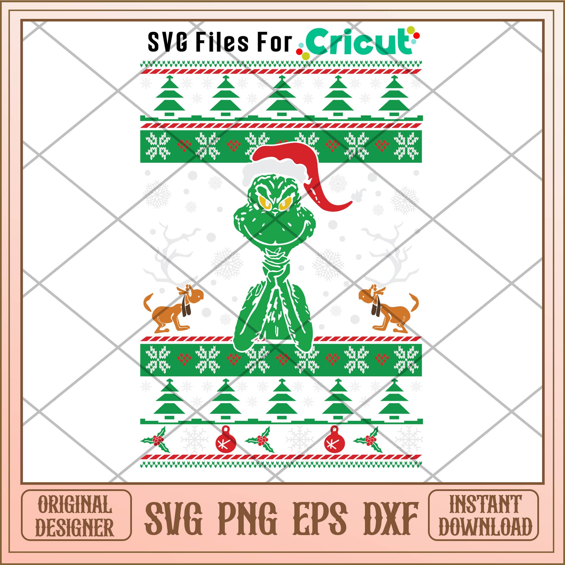 Grinch Santa Hat Christmas Svg, christmas background svg
