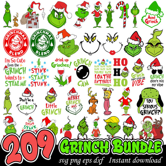 Grinch svg bundle, Grinch Christmas svg bundle, Grinchmas bundle