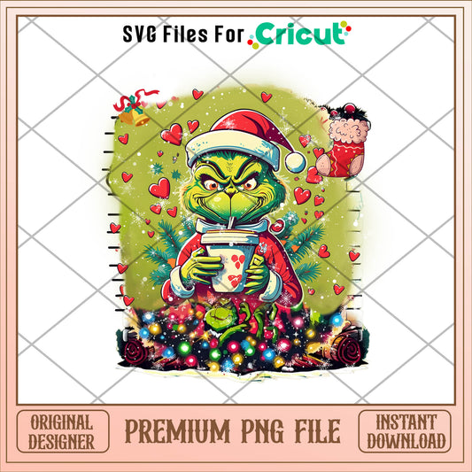 Grinch christmas color png, grinch png, christmas png