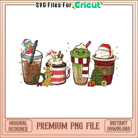Grinch cup stolen merry christmas png, grinch christmas png