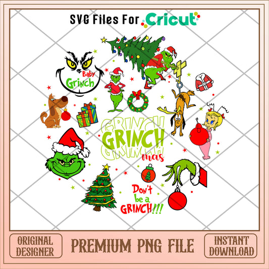 Grinch don't be a grinch png, grinch png, christmas png