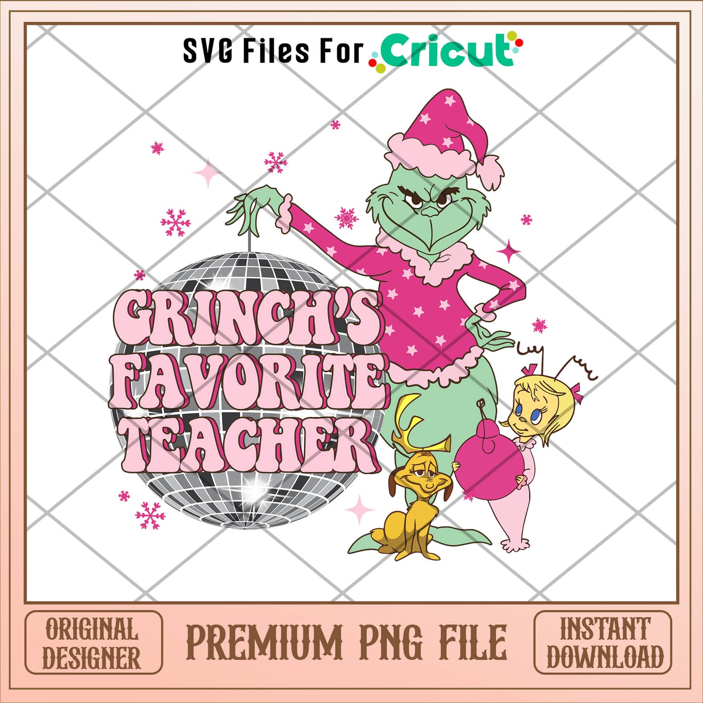 Grinch favorite teacher christmas png, grinch png, christmas png